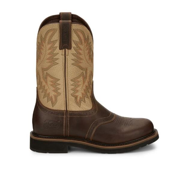 Justin Men's Golden Brown Superintendent 11" Work Boots Size 8.5 EE - Picture 3 of 12